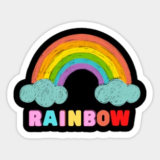 Rainbow in the sky. Sticker